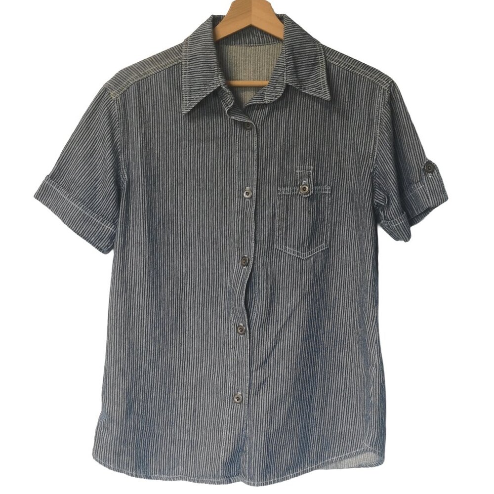Vintage Bullet Blue Jeans 100% Cotton Top Size Small